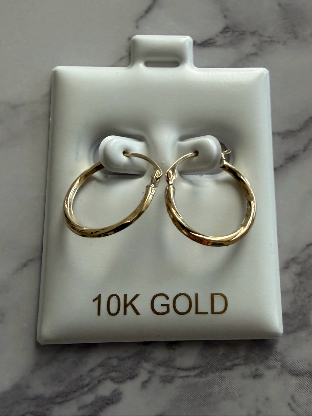 10k Gold Hoops Earrings